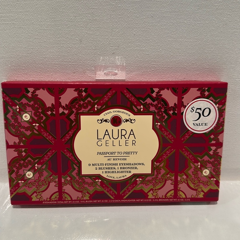 Laura Geller Passport To Pretty 9 Multi-Finish Eyeshadow, 2 Blushes, 1 Bronzer.